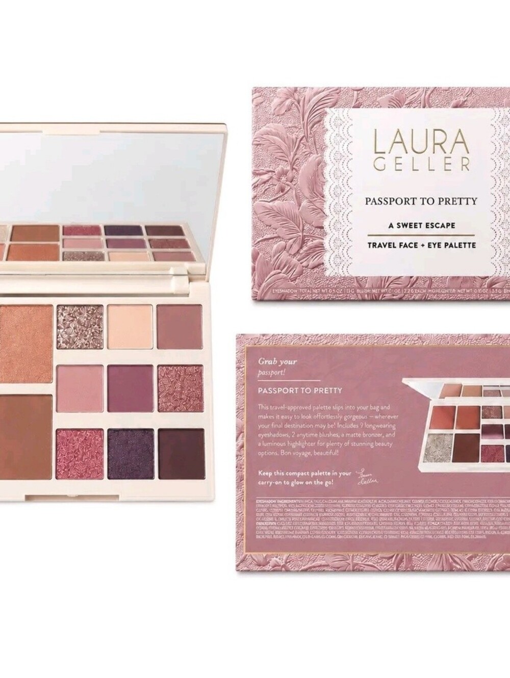 🌺LAURA GELLER "PASSPORT TO PRETTY" A SWEET ESCAPE FACE & EYE PALLETTE